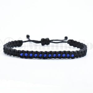Police Thin blue line bracelet, law enforcement support bracelet, gift ideas